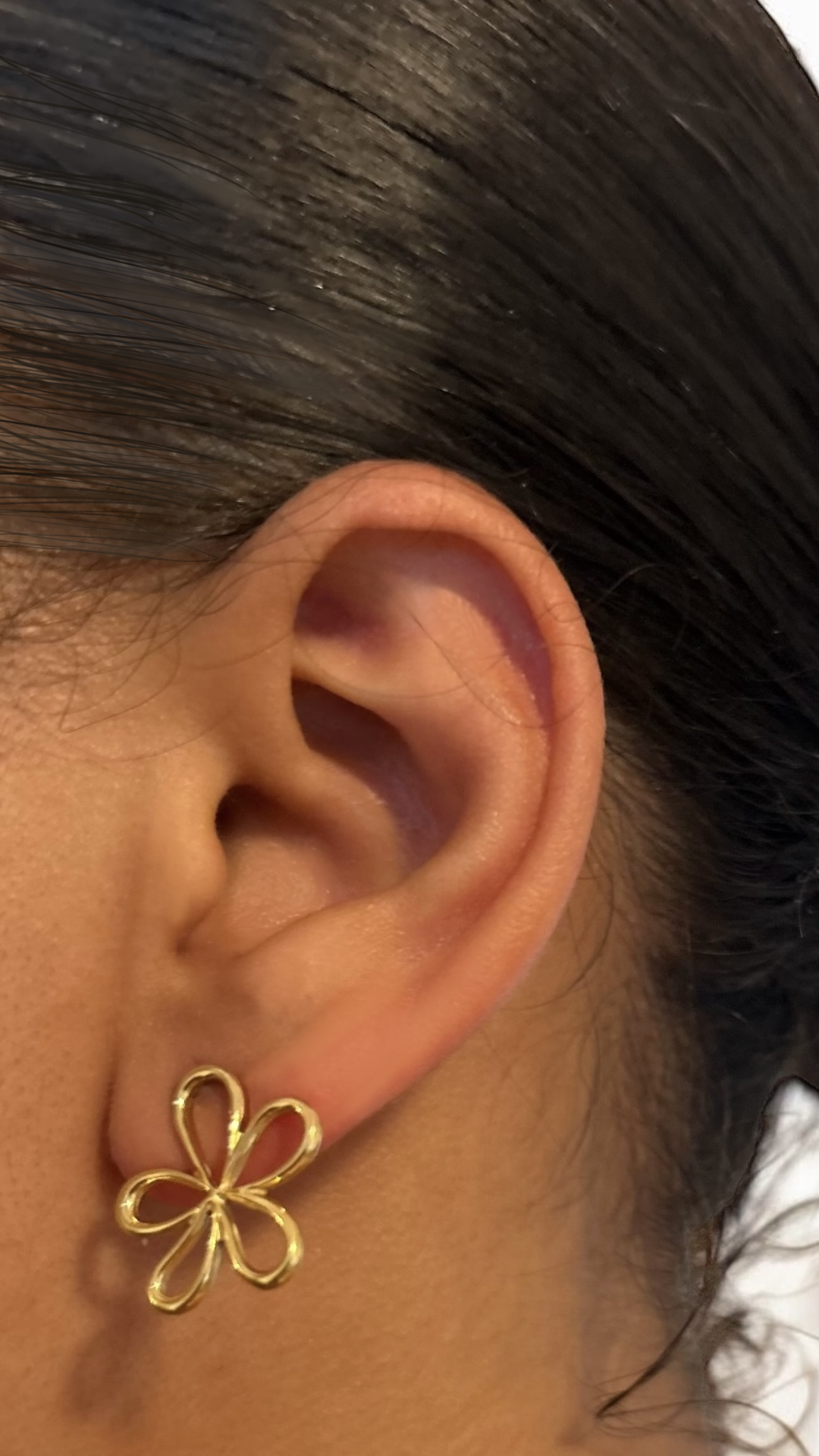 Boucles d'oreilles Floraison Dorée
