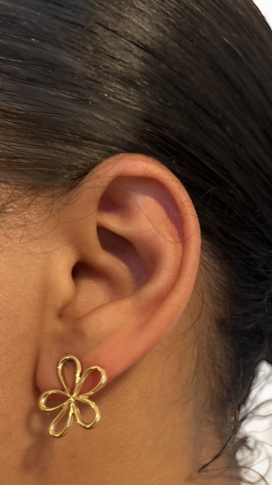 Boucles d'oreilles Floraison Dorée