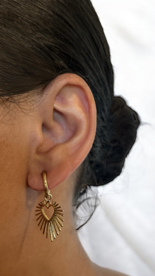 Boucles d'Oreilles Rayon de Coeur